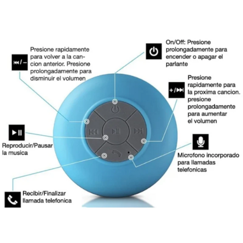 PARLANTE BLUETOOTH PORTATIL PARA DUCHA